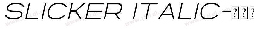 Slicker Italic字体转换
